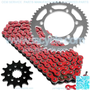 Red Drive Chain And Sprocket Kit for Yamaha YZ426F 2000 2001 2002