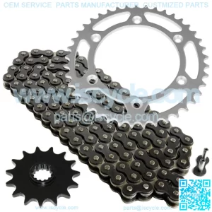 Black Drive Chain And Sprocket Kit for Suzuki DR-Z400Sm 2005-2018