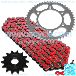 Red Drive Chain And Sprocket Kit for Suzuki RM-Z450 2005 2006 2007