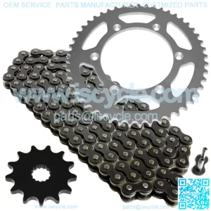 Black Drive Chain And Sprocket Kit for Yamaha YZ125 2002 2003 2004
