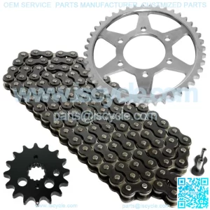 Black Drive Chain And Sprocket Kit for Kawasaki Ninja ZX-7 ZX750L 1993-1995