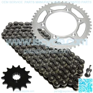 Black Drive Chain And Sprocket Kit for Suzuki DR350 1990 1991 1992 1993