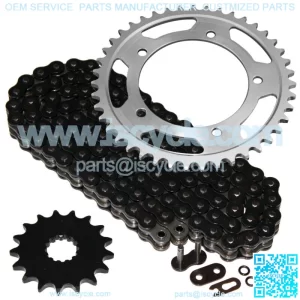 Black O-Ring Drive Chain and Sprockets Kit for Triumph Bonneville 800 T100 02-05