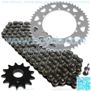 Black Drive Chain And Sprocket Kit for Yamaha TTR250 1999-2006