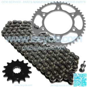 Black Drive Chain And Sprocket Kit for Honda XR600R 1991-2000