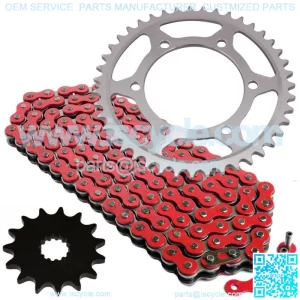 Red Drive Chain And Sprocket Kit for Suzuki GSX-R600 2011-2018