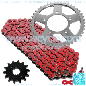 Red Drive Chain And Sprocket Kit for Suzuki GSX-R600W GSXR600W 1992 1993