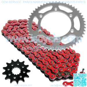 Red Drive Chain And Sprocket Kit for Yamaha YZ450FX 2016 2017 2018