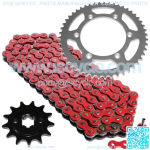 Red Drive Chain And Sprocket Kit for Yamaha TTR230 2005-2017