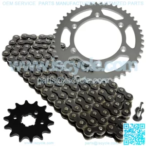 Black Drive Chain And Sprocket Kit for Kawasaki KX500 1987-2004