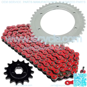 Red Drive Chain And Sprocket Kit for Suzuki DR650SE 1996-2018