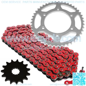 Red Drive Chain And Sprocket Kit for Suzuki GSX-R600 1998 1999 2000