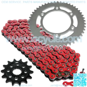 Red Drive Chain And Sprocket Kit for Honda CR500R 1992-2001