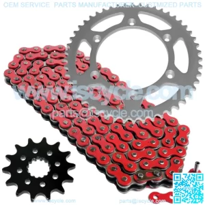 Red Drive Chain And Sprocket Kit for Yamaha YZ250 YZ250X 1999-2018