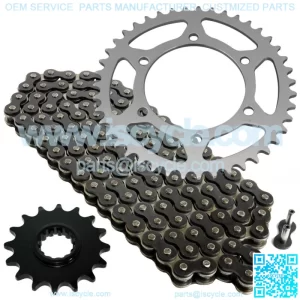 Black Drive Chain And Sprocket Kit for Yamaha R1 YZF-R1 1998-2003
