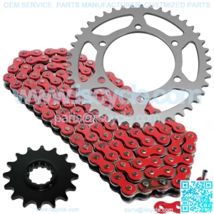Red Drive Chain And Sprocket Kit for Yamaha R1 YZF-R1 1998-2003