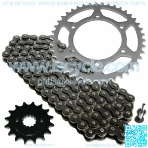 Black Drive Chain and Sprocket Kit for Kawasaki ER5 ER500 1999 2000 2001 2002