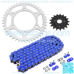 O-Ring Blue Drive Chain and Sprocket Kit for Kawasaki ER5 ER500 1999 2000-2002