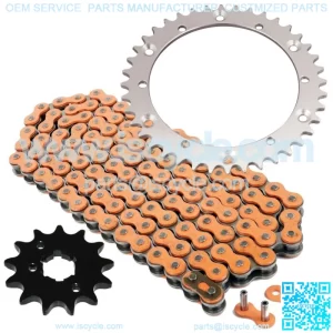 Orange Drive Chain And Sprockets Kit for Yamaha Warrior 350 YFM350X 1989-2004