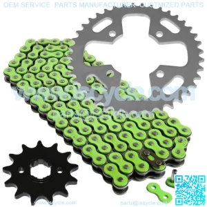 Green Drive Chain And Sprockets Kit for Honda ATC350X 1985