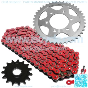 Red Drive Chain And Sprocket Kit for Kawasaki ZR1000D Z1000 2010-2013