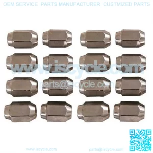 16 Pack of CHROME Metric 12mm x 1.5 Threaded Lug Nuts (for GEM Car)