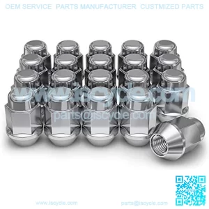 1704S-20AM Chrome 1/2"-20 Bulge Acorn Lug Nut, Pack