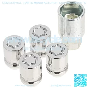 24157 Chrome Cone Seat Wheel Locks (M12 x 1.5 Thread Size) - Set of 4