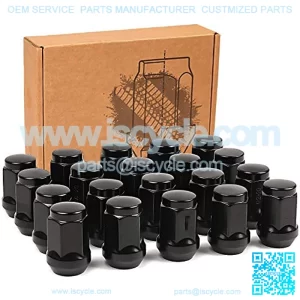1/2-20 Lug Nuts - Replacement for 1987-2018 Jeep Wrangler JK, 2002-2012 Jeep Liberty, 1993-2010 Jeep Grand Cherokee Aftermarket Wheel - 20pcs Black Closed End Solid Lug Nuts