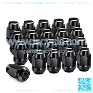 20Pcs Black Lug Nuts 12x1.5 - Closed End Bulge Acorn Lug Nuts - 3/4" Hex - Compatible for 2009-2019 Ford Fusion 2009-2019 Ford Escape 2012-2019 Ford Focus