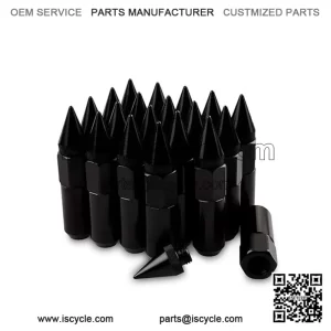 6061 aluminum 90MM pointed nut M12*1.5# black