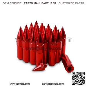 6061 aluminum 90MM pointed nut M12*1.5# red