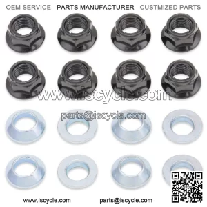 NEW BLACK  ATV Lug Nuts Flat Tapered LTZ400 TRX450R YFZ450 KFX450 400EX RAPTOR
