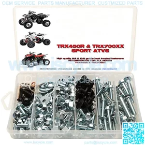 Brand 120pc Bolt Kit. Fits: Honda TRX450R TRX450ER & TRX700XX Maintenance & Restoration Fasteners ATV Quad