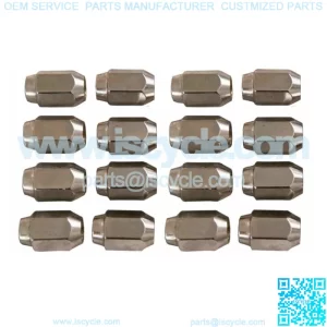 16 Pack Chrome Closed End Standard Lug Nuts 1/2-20 for Club Car / EZGO Golf Cart
