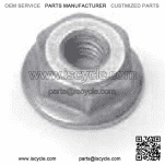 Nut, flanged, #8-32, serrated