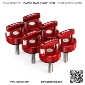 JK JL Hardtop Quick Release D-Ring Bolts 6 Pack #Red