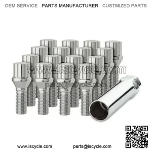 Titanium alloy straight hexagonal cone mouth anti-theft German bolt M14*1.5 28mm