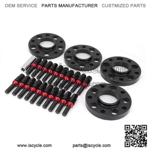 BMW 5*120 72.56mm flange 15mm+20mm 4PCS with M12*1.5 cone bolt