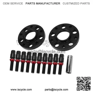 BMW 5*120 72.56mm flange 15mm 2PCS with M14*1.25 cone bolts