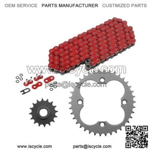 Red O-Ring Drive Chain & Sprockets Kit for Honda TRX450R Sportrax 450 2004 2005 (For: Honda)