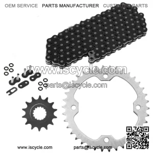 Black O-Ring Drive Chain & Sprockets Kit for Yamaha Raptor 700 YFM700R 2006-16 (For: Yamaha Raptor 700)