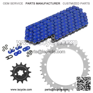 Blue O-Ring Drive Chain & Sprockets Kit for Yamaha Blaster 200 YFS200 1988-2006 (For: Yamaha YFS200)