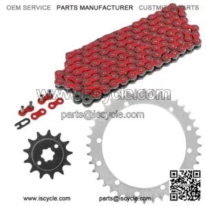 Red Drive Chain And Sprockets Kit for Yamaha Blaster 200 YFS200 1988-2006 (For: Yamaha YFS200)