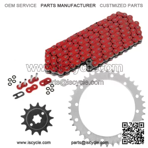 Red O-Ring Drive Chain & Sprockets Kit for Yamaha Blaster 200 YFS200 1988-2006 (For: Yamaha YFS200)