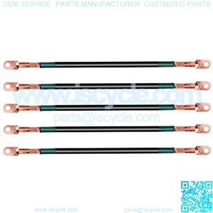 Golf Cart Battery Cable Set for Club Car DS 1995-Up 48 Volt, 4 Gauge (Set of 5)