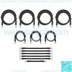Aftermarket 4 Gauge Golf Cart Battery Cables Fits EZGO 36V 36 Volt TXT Golf Carts (Battery + Controller/Motor Cables) Complete 13 Piece Set