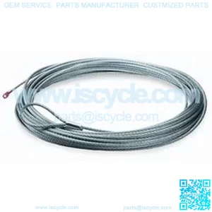 "60076 ATV Winch Accessory: Galvanized Aircraft Steel Cable Wire Rope, 3/16"" Diameter x 50' Length", multi