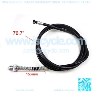 76.5" Rear Drum Brake Cable for 50cc 125cc 150cc 250cc GY6 Chinese Scooter Moped Roketa Taotao Jonway NST Bravo Geely TNG Boreem