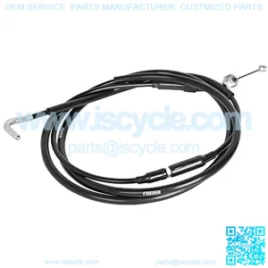 High Performance Motorcycle Throttle Cable Adjustable GY6 Scooter Throttle Cable Flat Slide Carburetor Throttle Cable Red 185CM Fit Yamaha Kymco SYM GY6 Scooter 125 150 Moped (black)